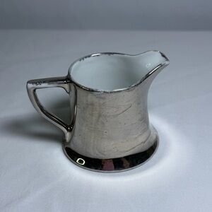 Antique Silver Imperial Austria PSL Porcelain Creamer Pitcher Vintage Art Deco